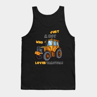 Just A Boy Who Loves Tractors Tank Top